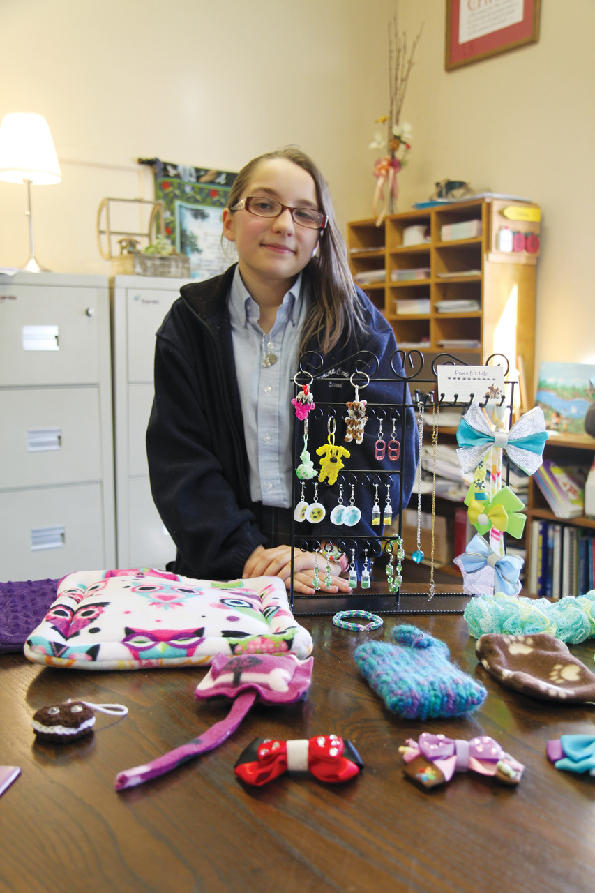 Sarah Coutu, a sixth grader at St. Cecilia School, Pawtucket, has been chosen as a Rhode Island recipients of the 2016 Prudential Spirit of Community Award for their commitment to volunteer work. Coutu makes and sells craft items to raise money for no-kill animal shelters through her organization, Paws for Life,