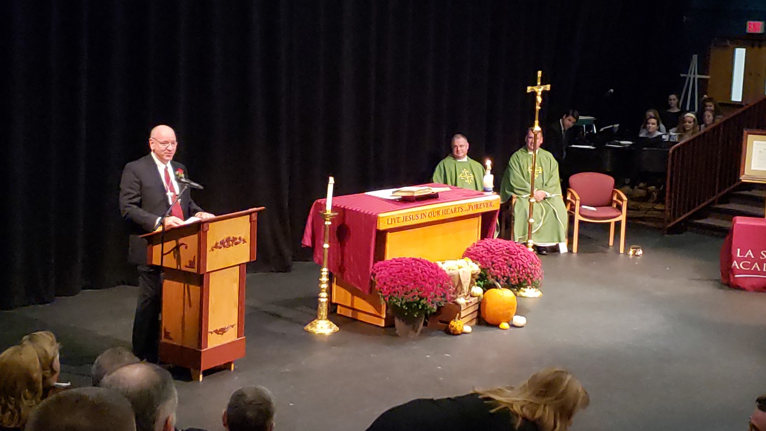 On Saturday, October 13, La Salle Academy honored Donald J. Kavanagh, A.F.S.C., Principal, on the occasion of his being named an Affiliated Member of the Brothers of the Christian Schools, the highest honor a lay person can receive from the Institute.
