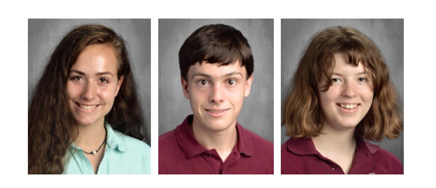 Seniors Katherine Conforti, Michael Garman and Janice Hixon are the first Prout students to qualify for national award
