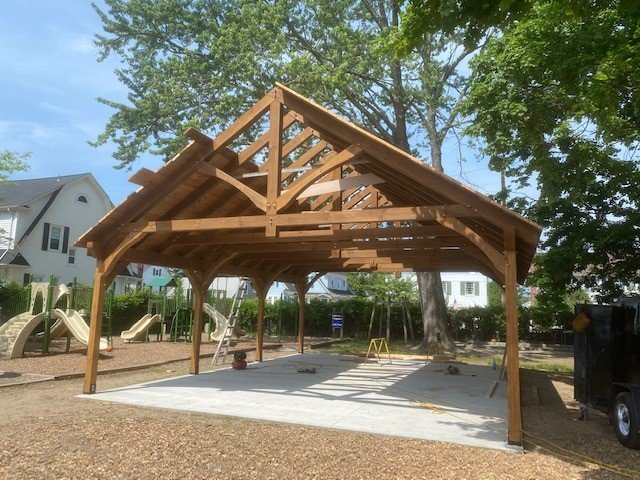 A new outdoor learning space is now available for the educators and students of St. Pius School. The pavilion is home to some classes and lunches outdoors, which will assist COVID-19 safety protocols.