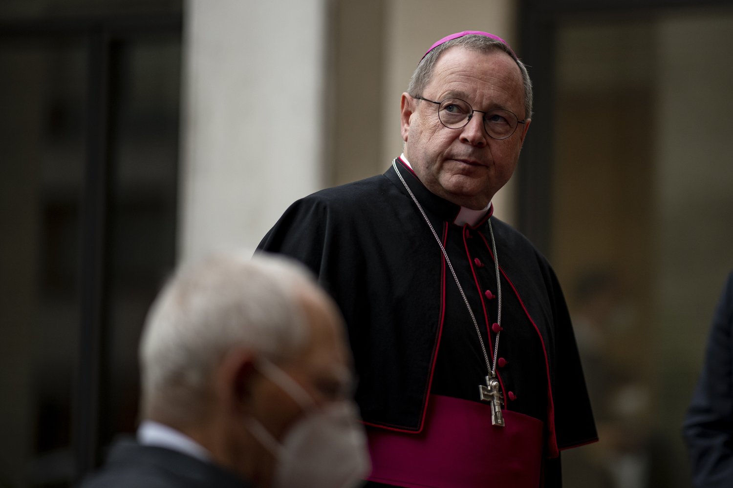 Bishop Georg Bätzing, president of the German bishops' conference, is pictured at the annual St. Michael's reception in Berlin Sept. 27, 2021.