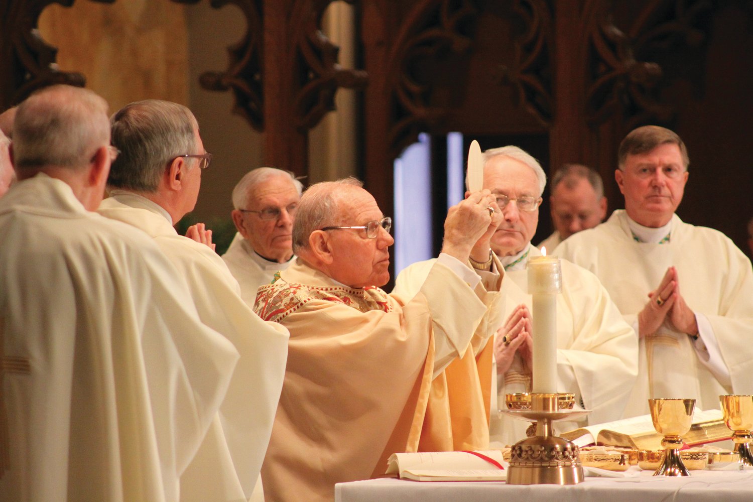 On Feb. 5, 2012, a Mass of Thanksgiving marked the 40th anniversary of Bishop Gelineau’s ordination and installation as a bishop.