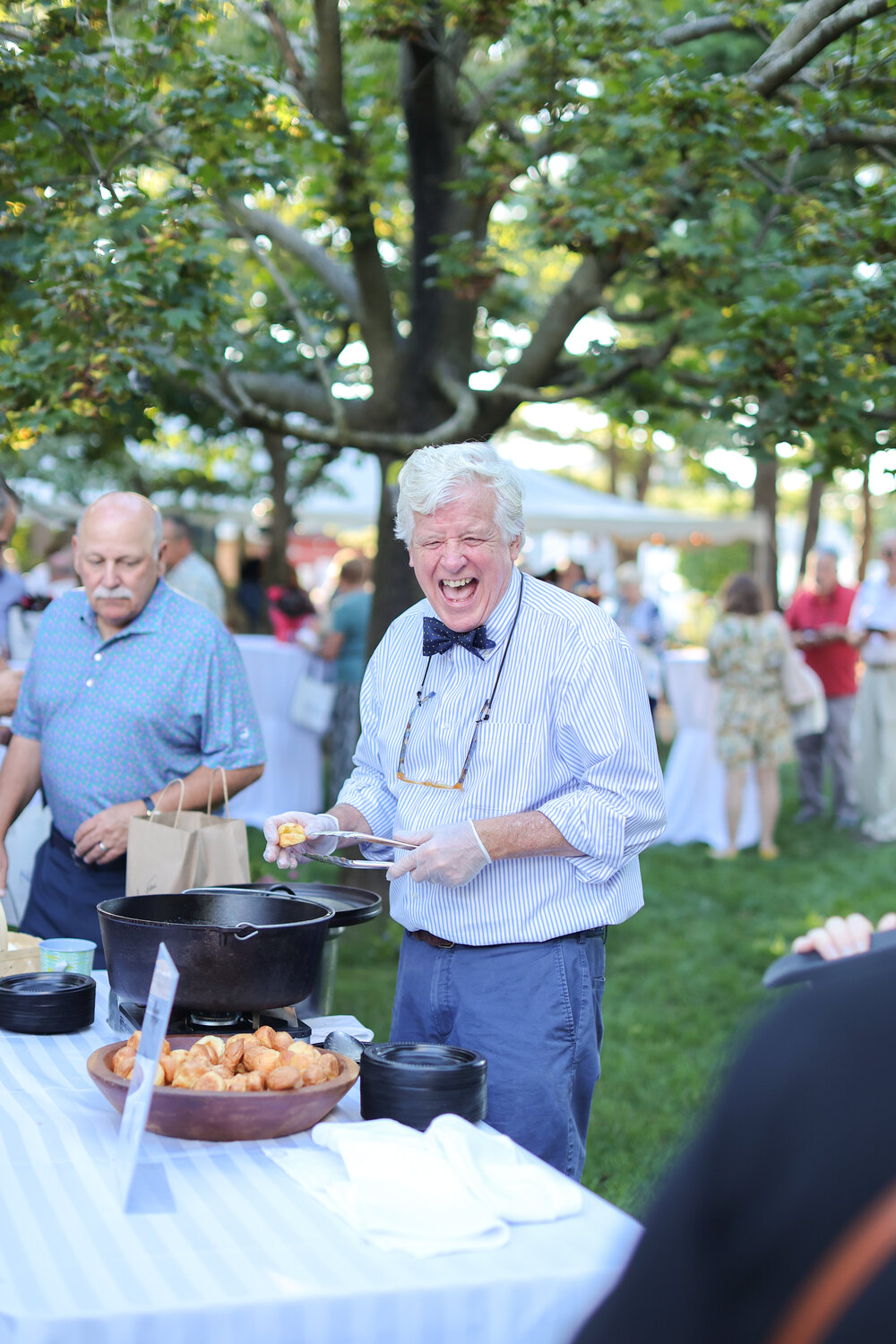 The Little Sisters of the Poor hosted a Summer Soirée on August 23. The event, which took place at the Jeanne Jugan Residence, was held to support the sisters’ ministry of caring for the elderly poor in Rhode Island. The event featured small bites and beverages from area restaurants in a delightful garden setting.