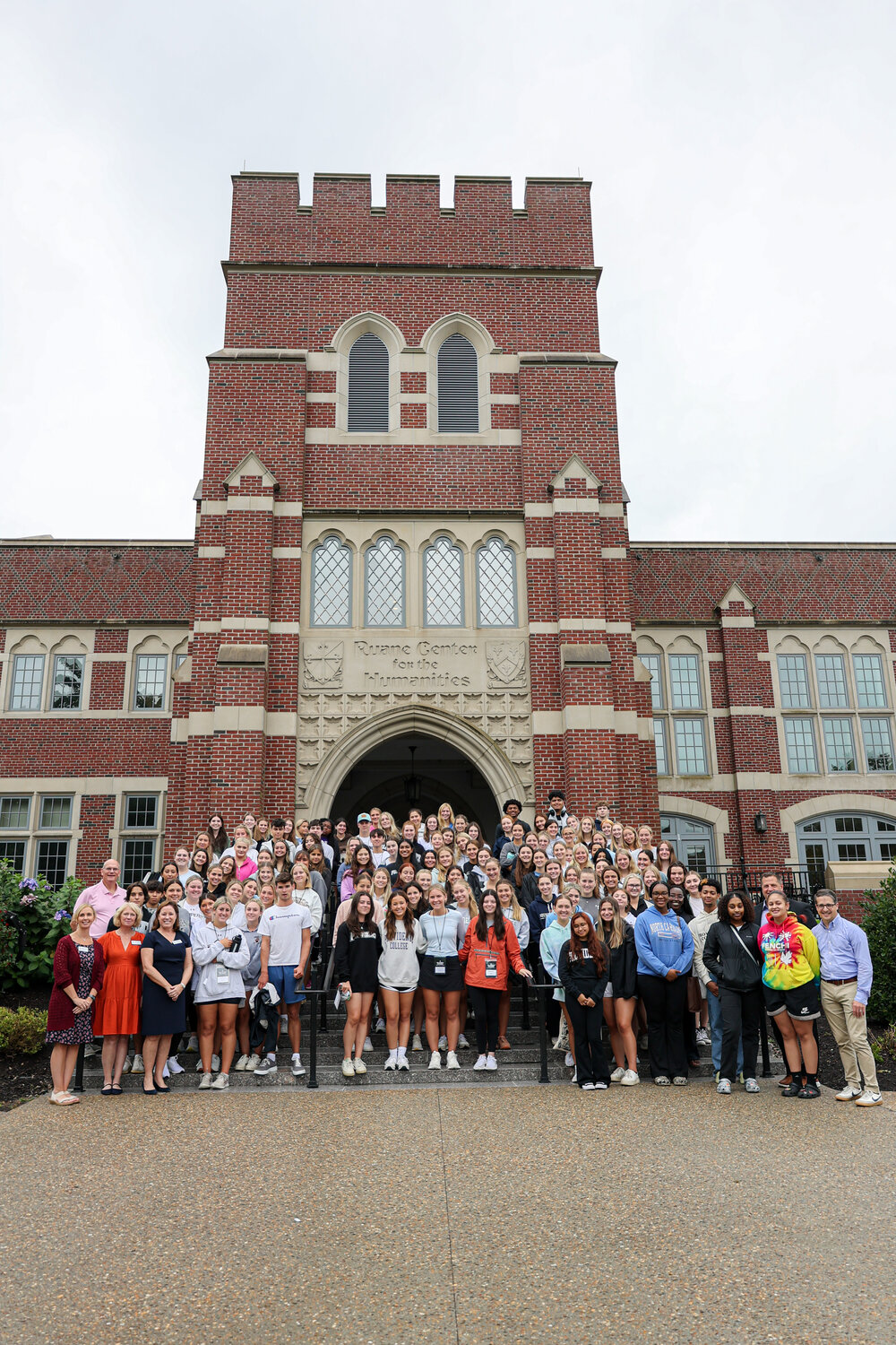 The Class of 2027 made history with its arrival at Providence College on Thursday, August 24, 2023. Its 1,200 members — the largest class in college history — include the first students who will study nursing and health sciences, pictured above.